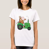 Kuh fährt einen Traktor T-Shirt (Vorderseite)
