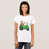 Kuh fährt einen Traktor T-Shirt (Vorne ganz)