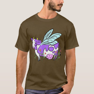 Kuh Fairy Nature Wildlife Blume Cottagecore Gesche T-Shirt