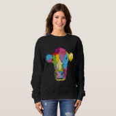 Kuh farbige Tiere Farm Männer Sweatshirt (Vorne ganz)