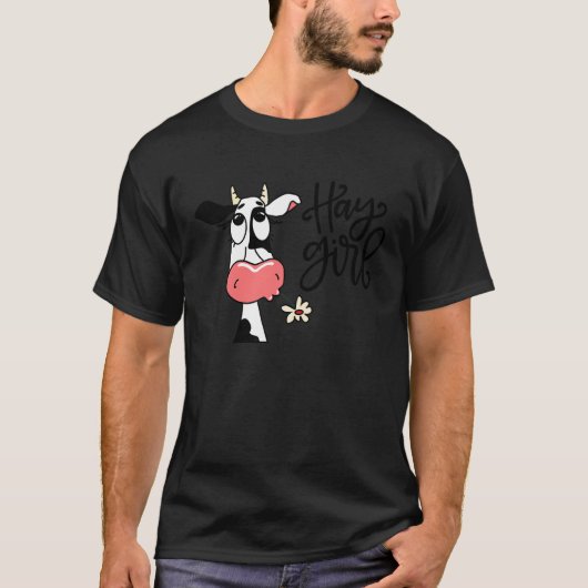 Kuh Färse Heu Mädchen T-Shirt (Vorderseite)