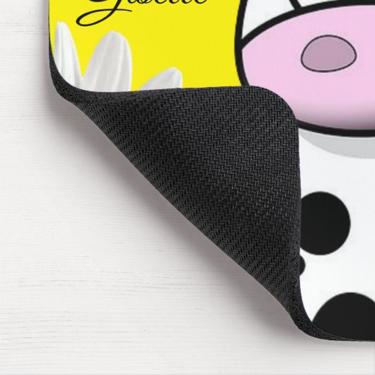 Kuh florale Maus Pad! Maus Pad Mousepad (Ecke)