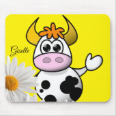 Kuh florale Maus Pad! Maus Pad Mousepad (Vorne)
