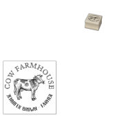 Kuh frisches Gras Bio frische Landschaft Gummistempel (Stempel)