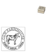 Kuh frisches Gras Bio frisches Bauernhaus Gummistempel (Stempel)