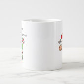 Kuh Funny Cartoon Weihnachtsfeiertag Jumbo-Tasse (Vorderseite)