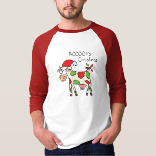 Kuh Funny Cartoon Weihnachtsfeiertag T-Shirt