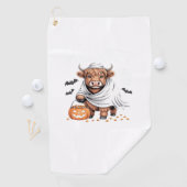 Kuh Funny Halloween Spooky Tierliebhaber Essenziel Golfhandtuch (Insitu)