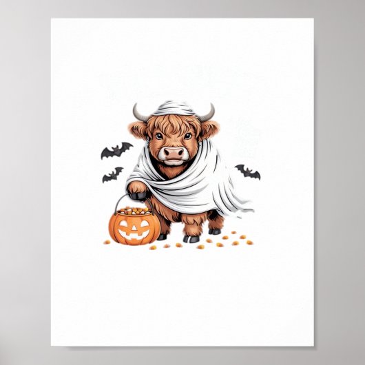 Kuh Funny Halloween Spooky Tierliebhaber Essenziel Poster (Vorne)