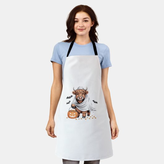 Kuh Funny Halloween Spooky Tierliebhaber Essenziel Schürze (Getragen)