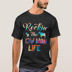 Kuh Funny Rockin Die Kuh Mama Leben - Gemälde T-Shirt