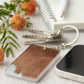 Kuh Fur Acrylische Schlüsselanhänger (Vorderseite rechts)