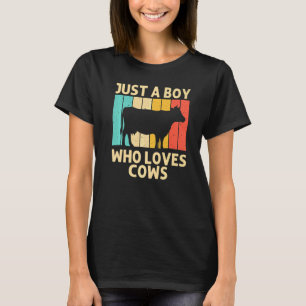 Kuh für Jungen Kinder Zuchtbetrieb Milchkühe Bauer T-Shirt