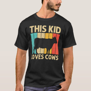 Kuh für Kinder Jungen Farmtier Kuh Milchbauer T-Shirt