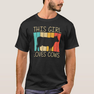 Kuh für Mädchen Kinder Bauernhof Tier Kuh Milchbau T-Shirt