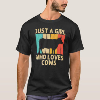 Kuh für Mädchen Kinder Bauernhof Tier Kuh Milchbau T-Shirt