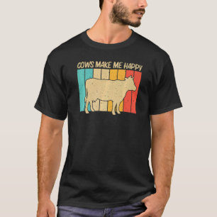 Kuh für Männer Bauer Kuh Milchproduktion T-Shirt