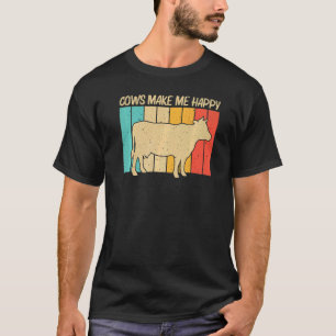 Kuh für Männer Bauer Kuh Milchproduktion T-Shirt