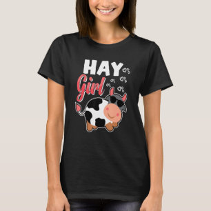 Kuh für weibliche Mädchen Bauer Milchviehhaltung T-Shirt