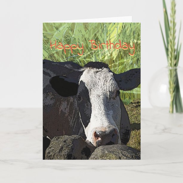 Kuh Geburtstagskarten Zazzle.de
