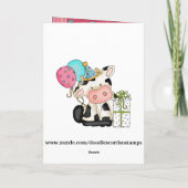 Kuh Geburtstagskarte Karte (Rückseite)