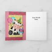 Kuh Geburtstagskarte Karte (Innenseite)