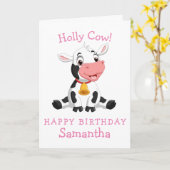 Kuh-Geburtstagskarte Karte (Gelbe Blume)