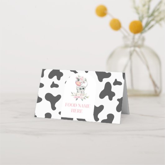 Kuh Geburtstagspartei Platzkarte (Rückseite)
