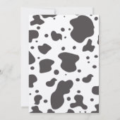 Kuh Geburtstagspartei Tierdruckmuster jedes Alter Einladung (Rückseite)