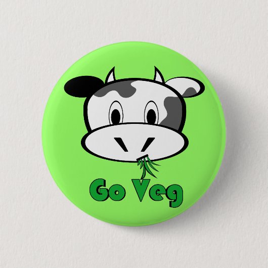 Kuh gehen Veg Button (Vorderseite)
