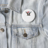 Kuh gekrönt mit Blume Klassischer T - Shirt Button (Beispiel)