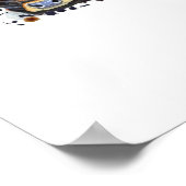 Kuh gekrönt mit Blume Klassischer T - Shirt Poster (Ecke)