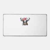 Kuh gekrönt mit Blume Klassischer T - Shirt Schreibtischunterlage (Vorderseite)