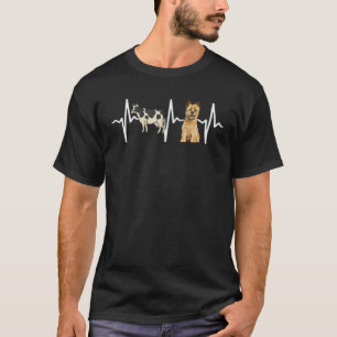 Kuh Gepunktet Cairn Terrier Heartbeat Dog T-Shirt
