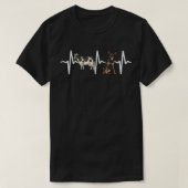 Kuh Gepunktet Miniatur Pinscher Heartbeat T-Shirt (Design vorne)
