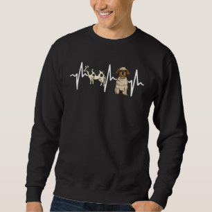 Kuh Gepunktet Shih Tzu Heartbeat Dog Sweatshirt