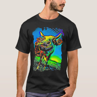 Kuh Gesicht Pop Art T-Shirt
