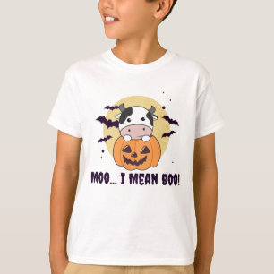 Kuh Ghost Niedlich Kawaii Halloween Moo I Gemein B T-Shirt
