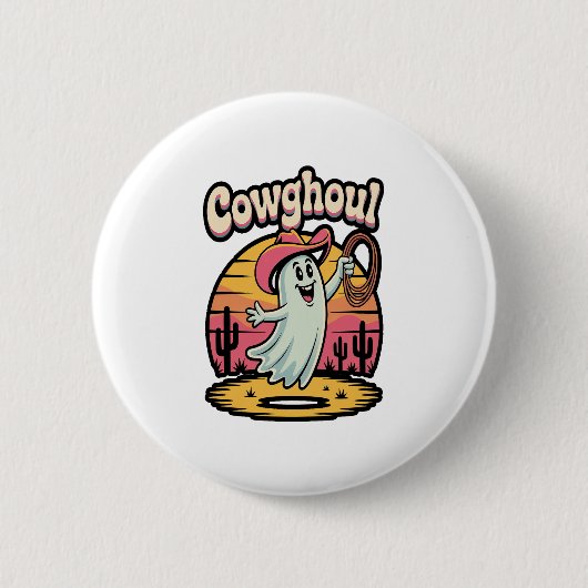 Kuh Ghoul Halloween Spooky Button (Vorderseite)