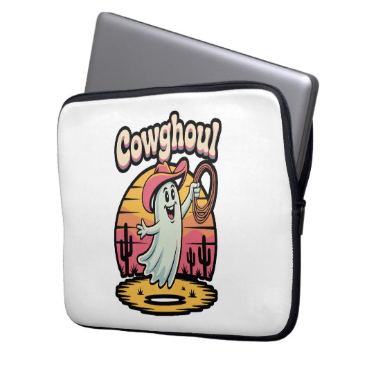 Kuh Ghoul Halloween Spooky Laptopschutzhülle (Vorderseite Links)