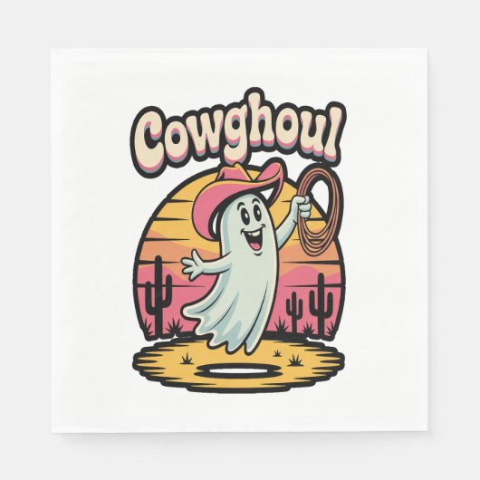 Kuh Ghoul Halloween Spooky Serviette (Vorderseite)