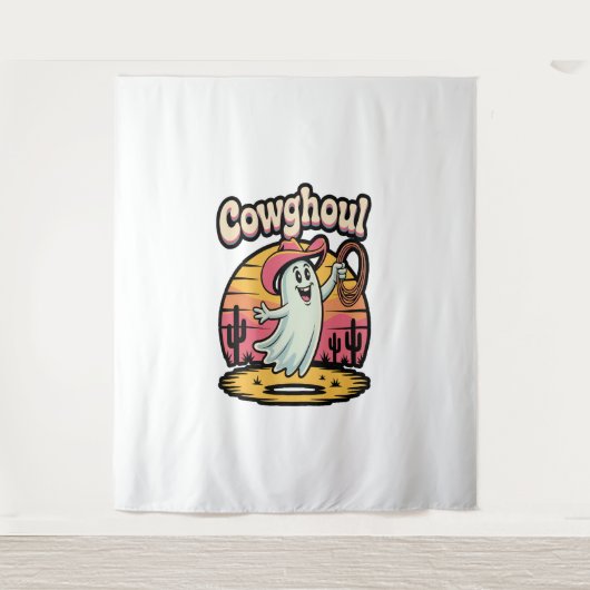 Kuh Ghoul Halloween Spooky Wandteppich (Vorderseite)