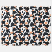 Kuh Gigantische Blankette Fleecedecke (Vorderseite (Horizontal))