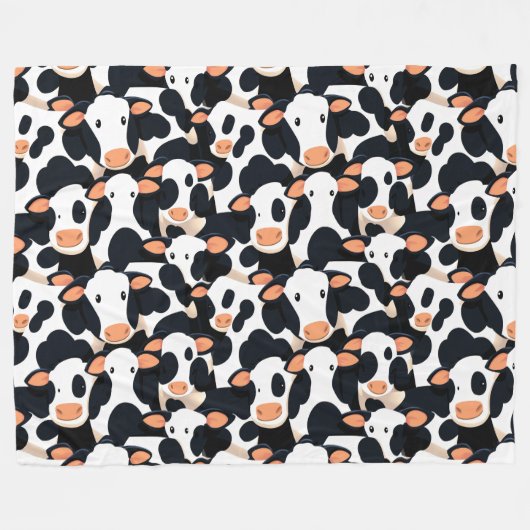Kuh Gigantische Blankette Fleecedecke (Vorderseite (Horizontal))
