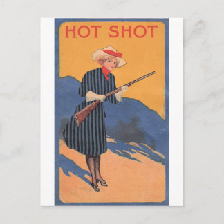 Kuh Girl - Hot Shot Vintag Postkarte