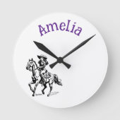 Kuh Girl Runde Wanduhr (Vorderseite)