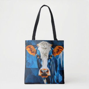 Kuh Glasmalerei Tasche