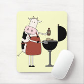 Kuh-Grill-T-Shirts und Geschenke Mousepad (Mit Mouse)