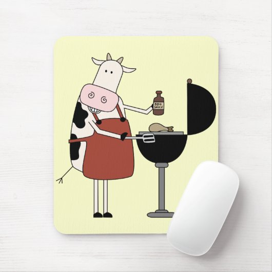 Kuh-Grill-T-Shirts und Geschenke Mousepad (Mit Mouse)