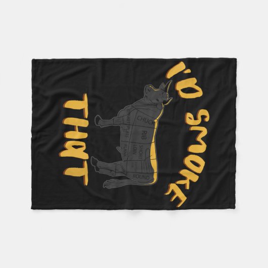 Kuh Grillen Grilling Funny Meat Lovers Sarkastisch Fleecedecke (Vorderseite (Horizontal))